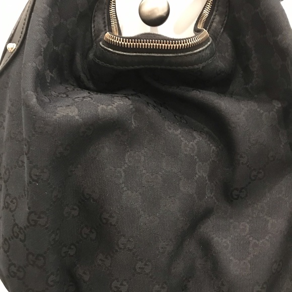 Authentic Gucci canvas hobo bag